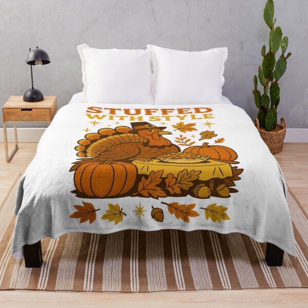 Item preview, Stuffed With Style – Funny Retro Thanksgiving Turkey Mid Century Design designed and sold by FluffyCreative.