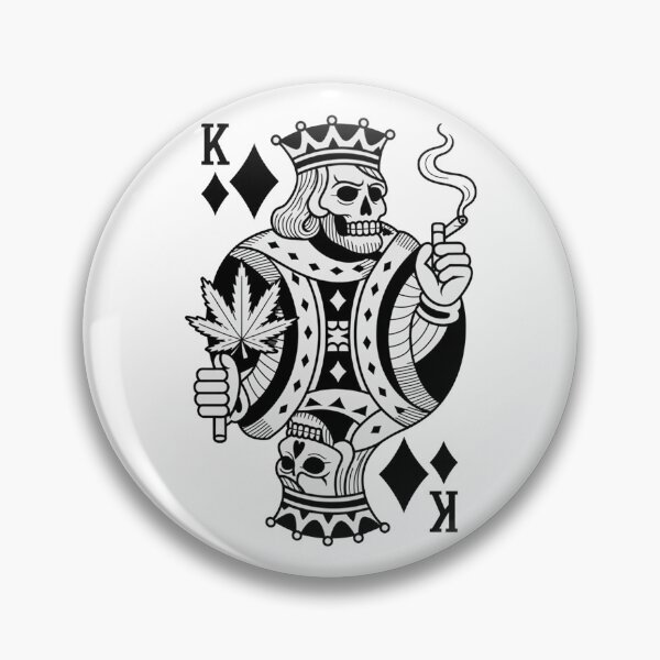 Item preview, Skeleton King of Diamonds Smoking Weed designed and sold by MonkiFlipp.