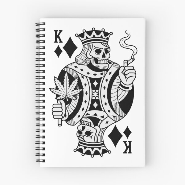 Item preview, Skeleton King of Diamonds Smoking Weed designed and sold by MonkiFlipp.