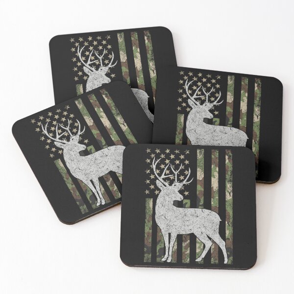 Item preview, Whitetail Buck Deer Hunting American Camouflage USA Flag 		 designed and sold by gaminnanitod.