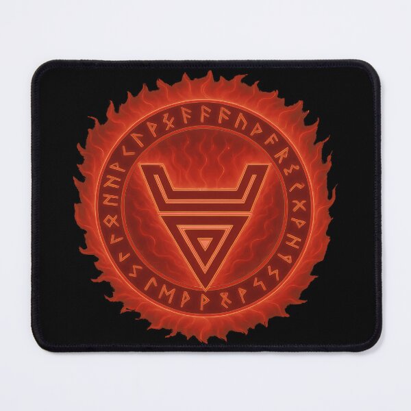 Item preview, Veles Sign - Slavic Symbol of Magic and Protection with a magical aura of flames designed and sold by Myth-LegendArt.