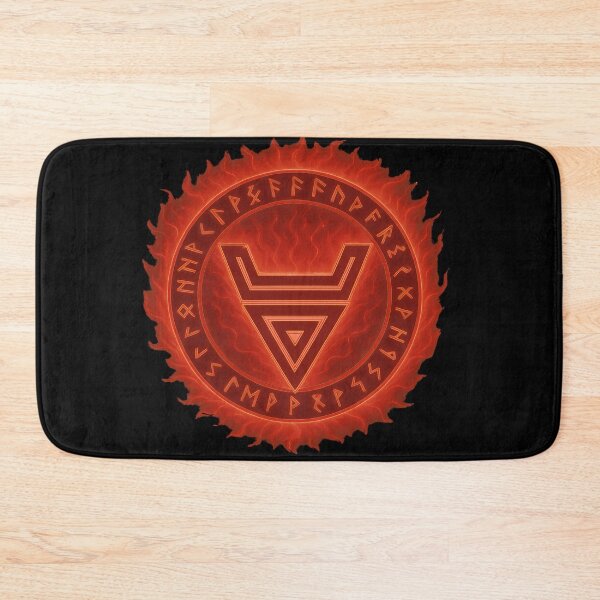 Item preview, Veles Sign - Slavic Symbol of Magic and Protection with a magical aura of flames designed and sold by Myth-LegendArt.