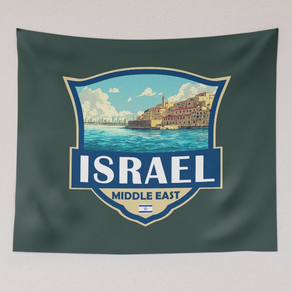 Item preview, Israel Illustration Retro Badge designed and sold by KrisSidDesigns.