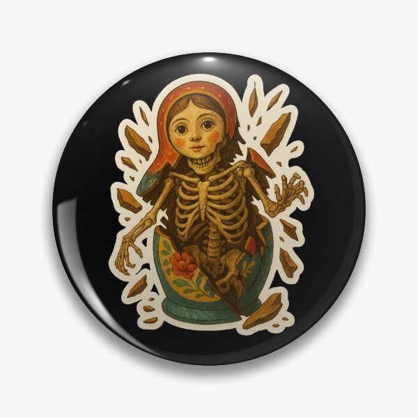 Item preview, Matrioshka of bones and flowers designed and sold by fish-eye.