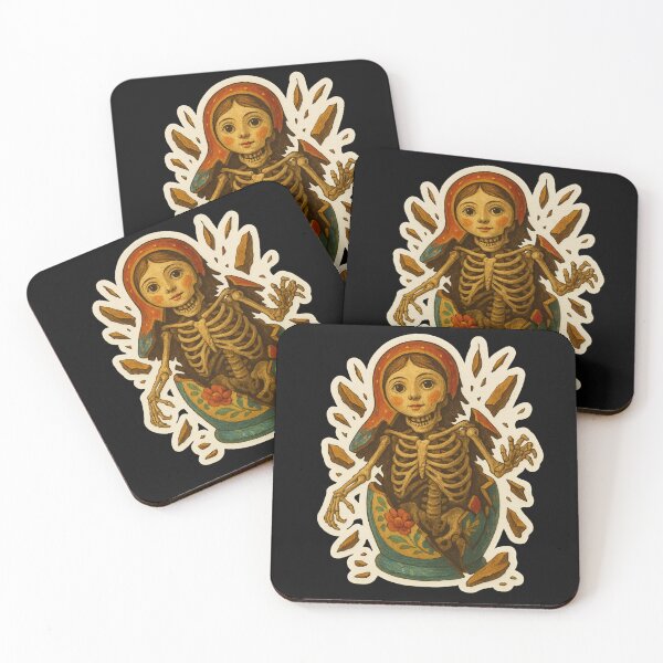 Item preview, Matrioshka of bones and flowers designed and sold by fish-eye.