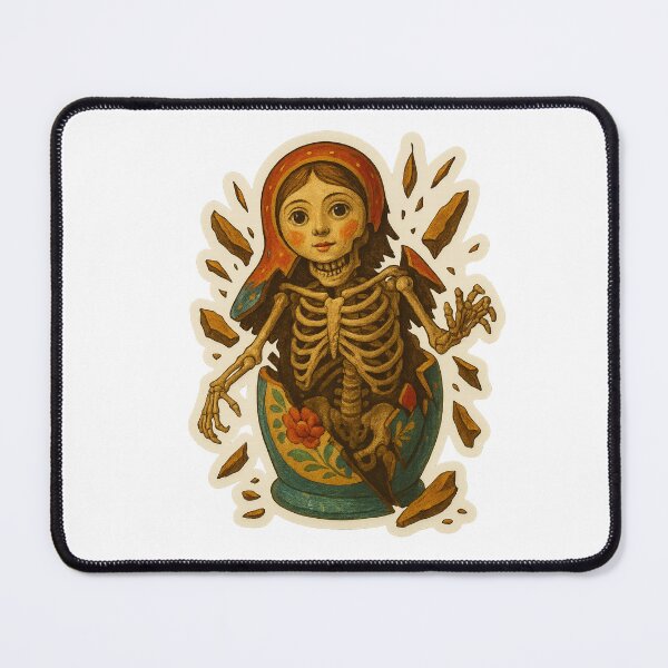 Item preview, Matrioshka of bones and flowers designed and sold by fish-eye.