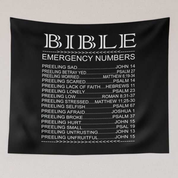 Item preview, 	s Christian Bible Emergency Numbers Scripture Short 		 designed and sold by foyemkolliax.