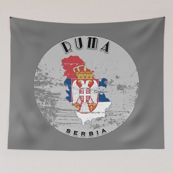 Item preview, Ruma Serbia Flag Worn  designed and sold by World Designs.