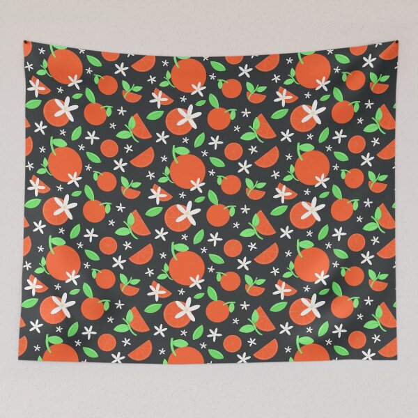 Item preview, Orange Pattern III (dark) designed and sold by CakeyDoesArt.