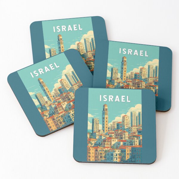 Item preview, Israel Illustration Travel Art Vintage designed and sold by KrisSidDesigns.