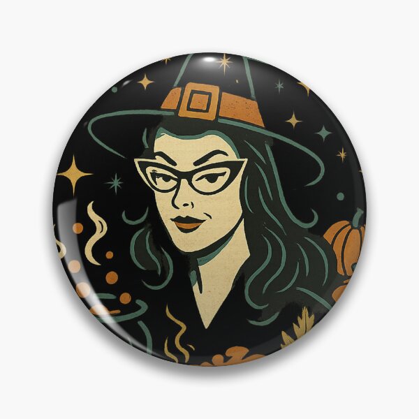 Item preview, Resting Witch Face – Funny Retro Halloween Witch Mid Century Design designed and sold by FluffyCreative.