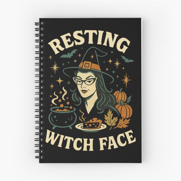 Item preview, Resting Witch Face – Funny Retro Halloween Witch Mid Century Design designed and sold by FluffyCreative.