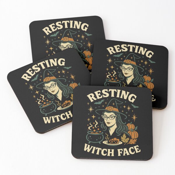 Item preview, Resting Witch Face – Funny Retro Halloween Witch Mid Century Design designed and sold by FluffyCreative.