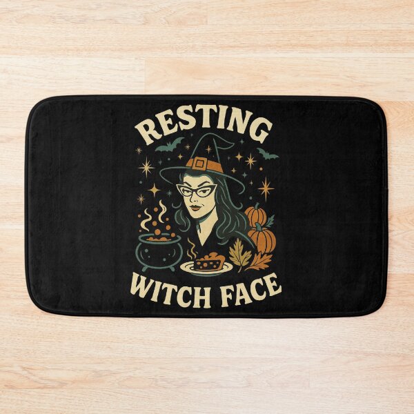 Item preview, Resting Witch Face – Funny Retro Halloween Witch Mid Century Design designed and sold by FluffyCreative.