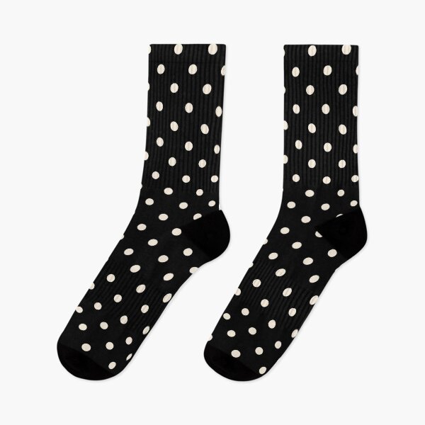 Item preview, Polka Dot Classic Black and Almond Cream Pattern designed and sold by kierkegaard.
