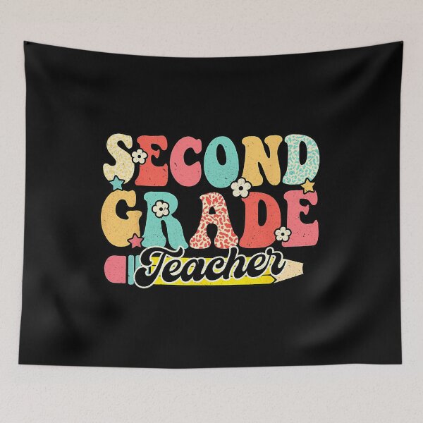 Item preview, Retro Groovy Second Grade Teacher First Day 2nd Grade 		 designed and sold by motangyailid.