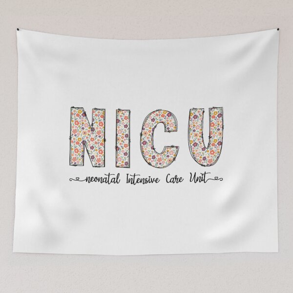 Item preview, NICU Nurse Floral Neonatal Intensive Care Unit 		 designed and sold by weliohemmehd.