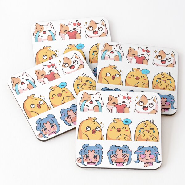 Item preview, Cat Chick Chibi Reaction Emotes designed and sold by DariaOltes.