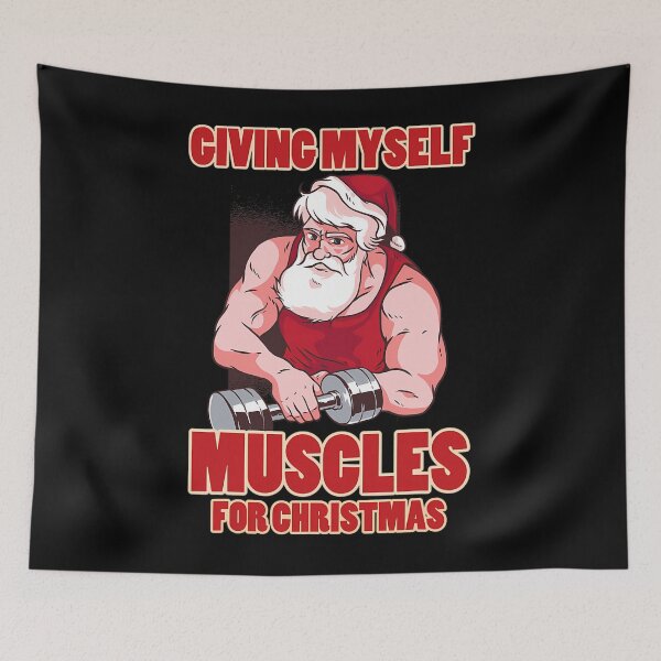 Item preview, Muscle Xmas weightlifting Santa Claus costume snow Christmas 		 designed and sold by regarnilzio2.