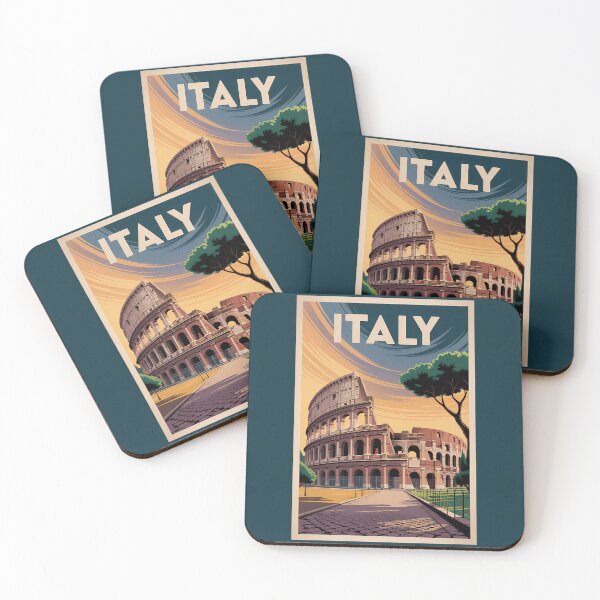 Item preview, Italy Colosseum Illustration Travel Art Vintage designed and sold by KrisSidDesigns.