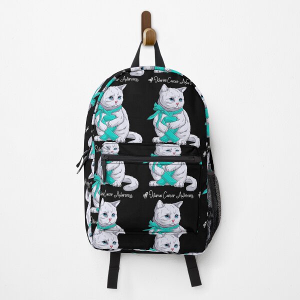 Item preview, Ovarian Cancer Awareness Month Teal Ribbon Cat 		 designed and sold by uibosnacep.
