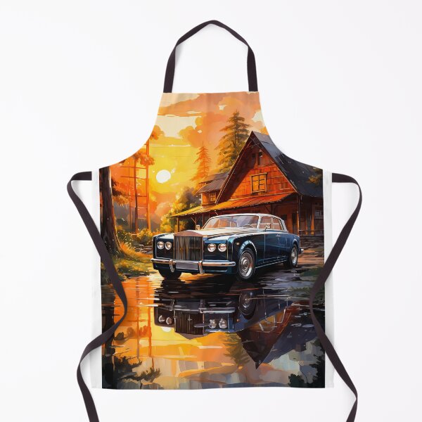 Item preview, British Iconic Car In Picturesque Countryside At Dusk Hour designed and sold by RevUpDesign.