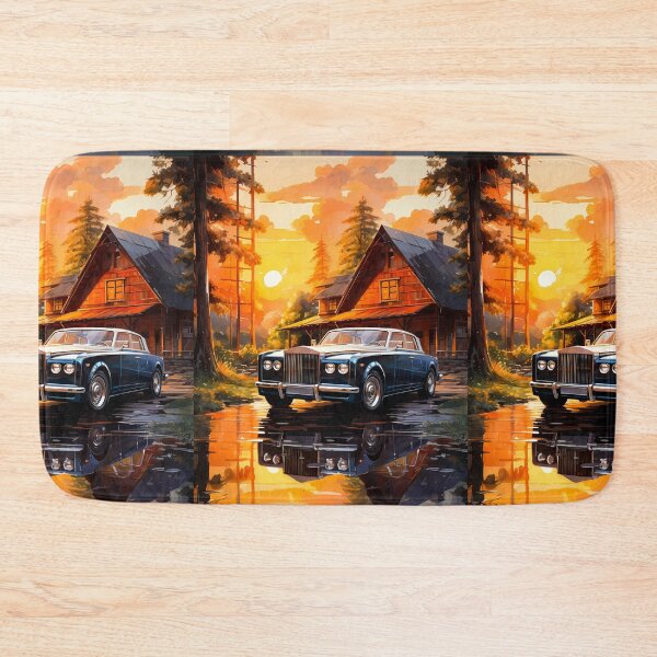 Item preview, British Iconic Car In Picturesque Countryside At Dusk Hour designed and sold by RevUpDesign.