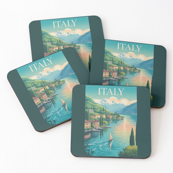 Item preview, Italy Amalfi Coast Illustration Travel Art Vintage designed and sold by KrisSidDesigns.