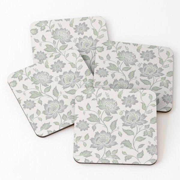 Item preview, Seamless Neutral Floral Pattern - Stony Gray and Sage Flowers designed and sold by HolmeProud.