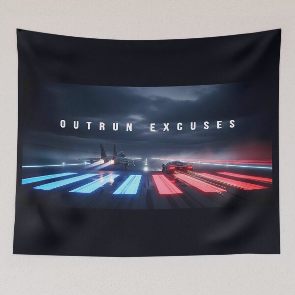 Item preview, Outrun Excuses – Fighter Jet and Supercar Motivation designed and sold by SuccessHunters.