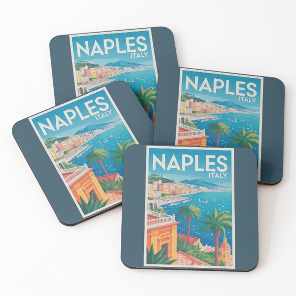 Item preview, Naples Italy Illustration Travel Art Vintage designed and sold by KrisSidDesigns.