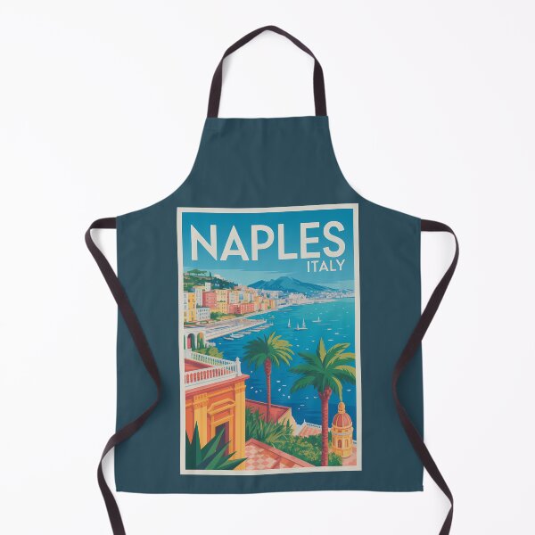 Item preview, Naples Italy Illustration Travel Art Vintage designed and sold by KrisSidDesigns.