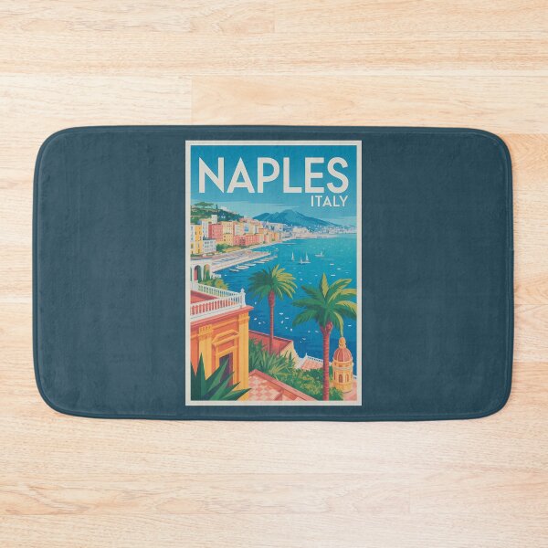 Item preview, Naples Italy Illustration Travel Art Vintage designed and sold by KrisSidDesigns.
