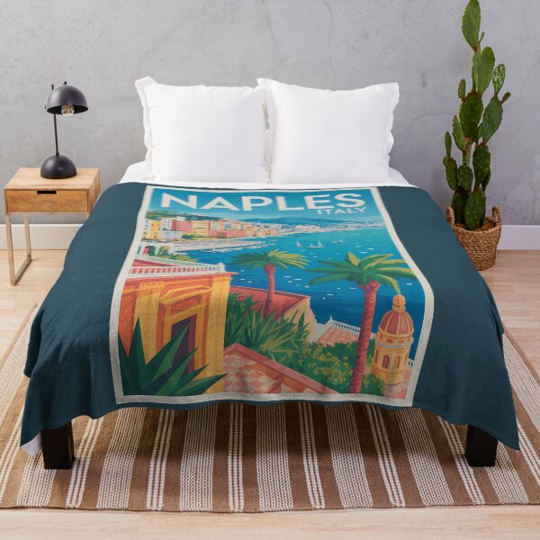 Item preview, Naples Italy Illustration Travel Art Vintage designed and sold by KrisSidDesigns.