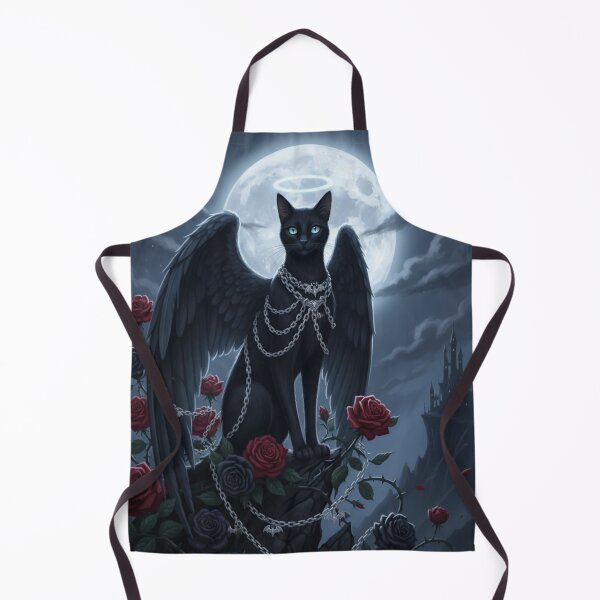 Item preview, Gothic Angel Cat Dark Fantasy Winged Cat Design designed and sold by Neko-Doodle-co.