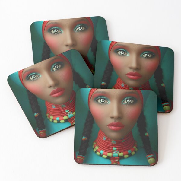 Item preview, Vibrant Cultural Woman Portrait with Expressive Features designed and sold by Artessie.