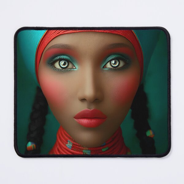 Item preview, Vibrant Cultural Woman Portrait with Expressive Features designed and sold by Artessie.