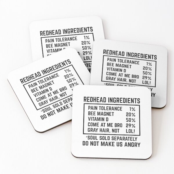 Item preview, Redhead Ingredients Funny List for Ginger 	 and 	 		 designed and sold by druzamichisa.