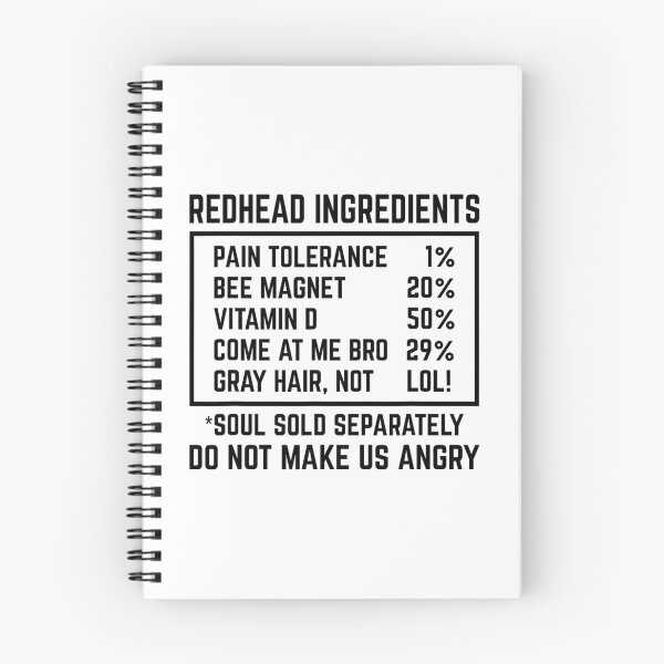 Item preview, Redhead Ingredients Funny List for Ginger 	 and 	 		 designed and sold by druzamichisa.
