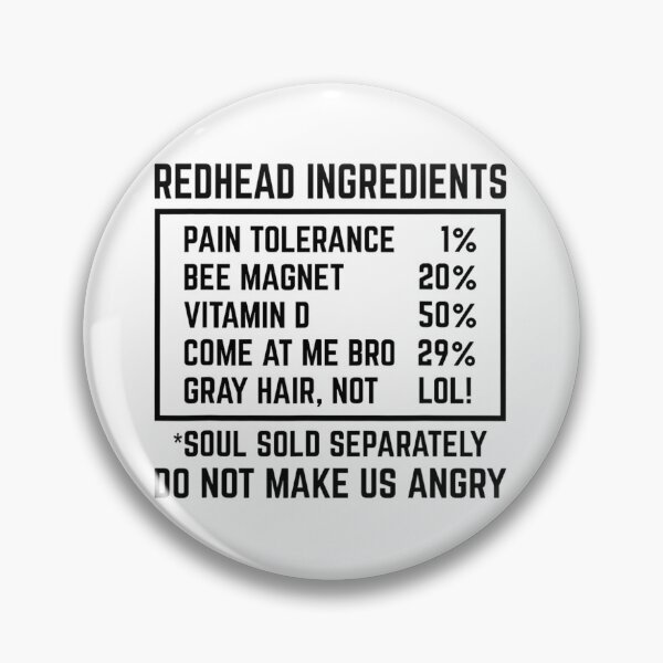 Item preview, Redhead Ingredients Funny List for Ginger 	 and 	 		 designed and sold by druzamichisa.