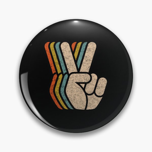 Item preview, Retro Peace Sign V Fingers Vintage 60s 70s 80s Cool Graphic 		 designed and sold by alliotermaljp.