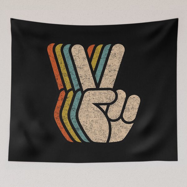 Item preview, Retro Peace Sign V Fingers Vintage 60s 70s 80s Cool Graphic 		 designed and sold by alliotermaljp.
