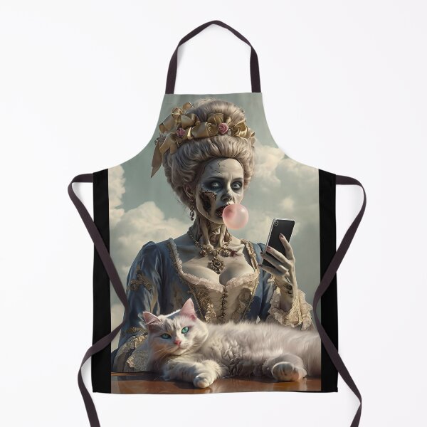 Item preview, Zombie In Baroque Dress with a Smartphone and a Cat designed and sold by NightTimeJ.