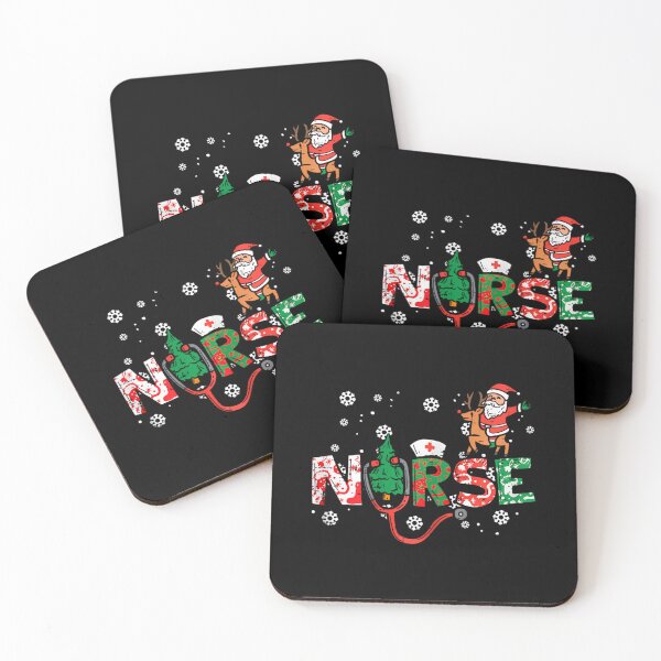 Artikelvorschau, Krankenschwester Weihnachten Weihnachtsmann Süßes Xmas Winter Scrub Top entworfen und verkauft von moodinchiawaz.