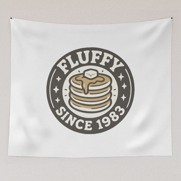 Item preview, Fluffy Since 1983 – Vintage Pancake Lover designed and sold by SnappyPNG.