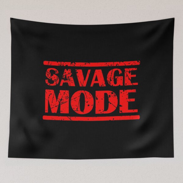 Item preview, Savage Mode vintage retro distressed funny quotes Pullover 	1	 designed and sold by bsiskeziaz.