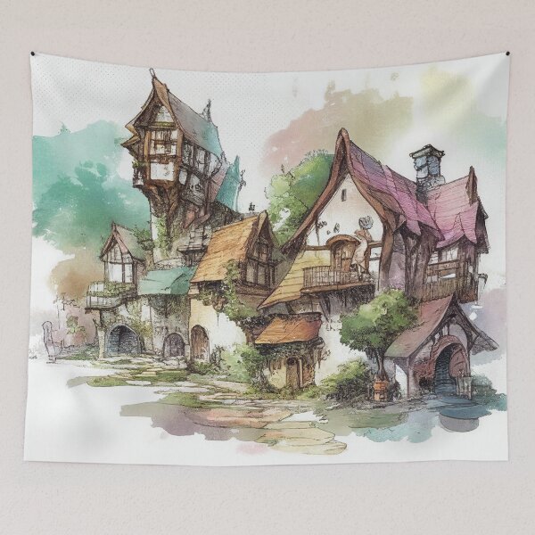 Item preview, medieval village (fantasy) designed and sold by jefboutique6150.