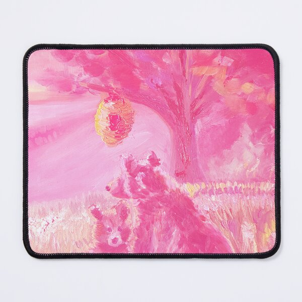 Item preview, Pink Mama and Baby Bear, Sunset Field of Daisies - Oil Painting Impressionist designed and sold by larrypnts.