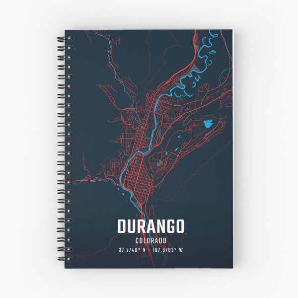 Item preview, Durango Red & Blue Minimalist Map designed and sold by HomeLivingCo.