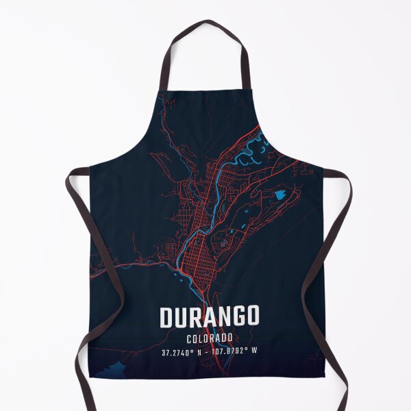 Item preview, Durango Red & Blue Minimalist Map designed and sold by HomeLivingCo.